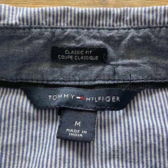 Tommy Hilfiger medium l/s preppy button down‎ with stripes and bow tie print - Picture 4 of 5